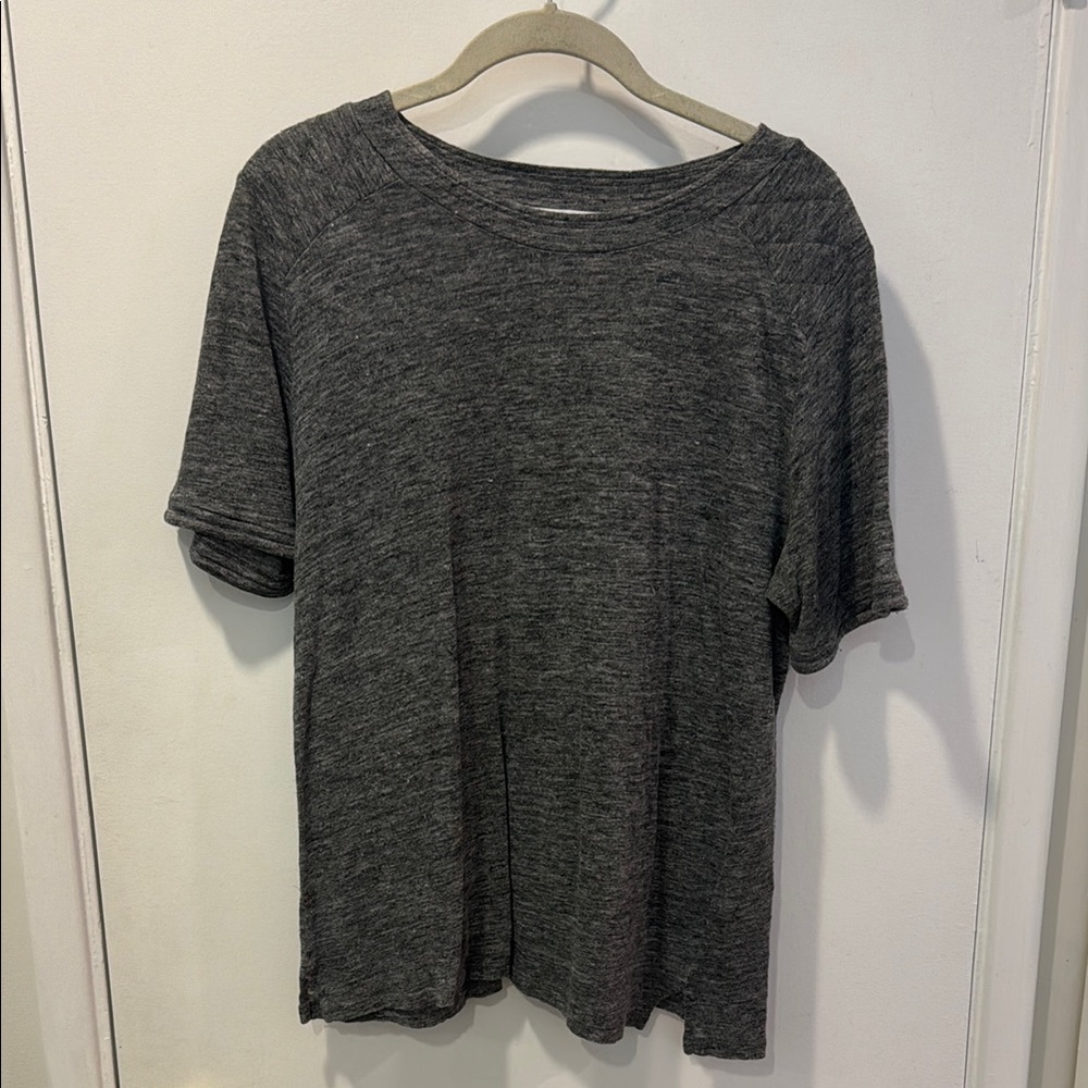 Sandro Charcoal Linen T-Shirt